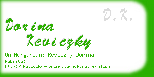 dorina keviczky business card